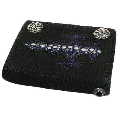 Stingray Leather Tribal Rider Tattoos Biker Chain Wallet