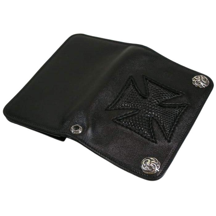 Iron Cross Leather Harley Biker Wallets