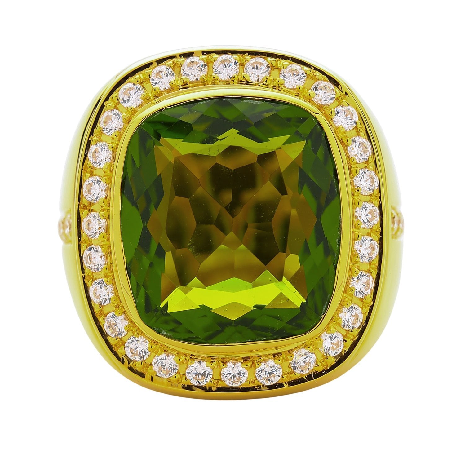 Simple Peridot Bypass Ring | LUO