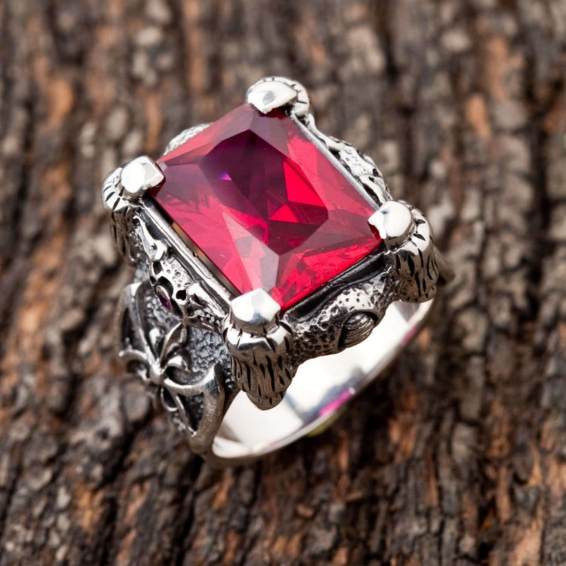 Ruby Claw Gothic Ring