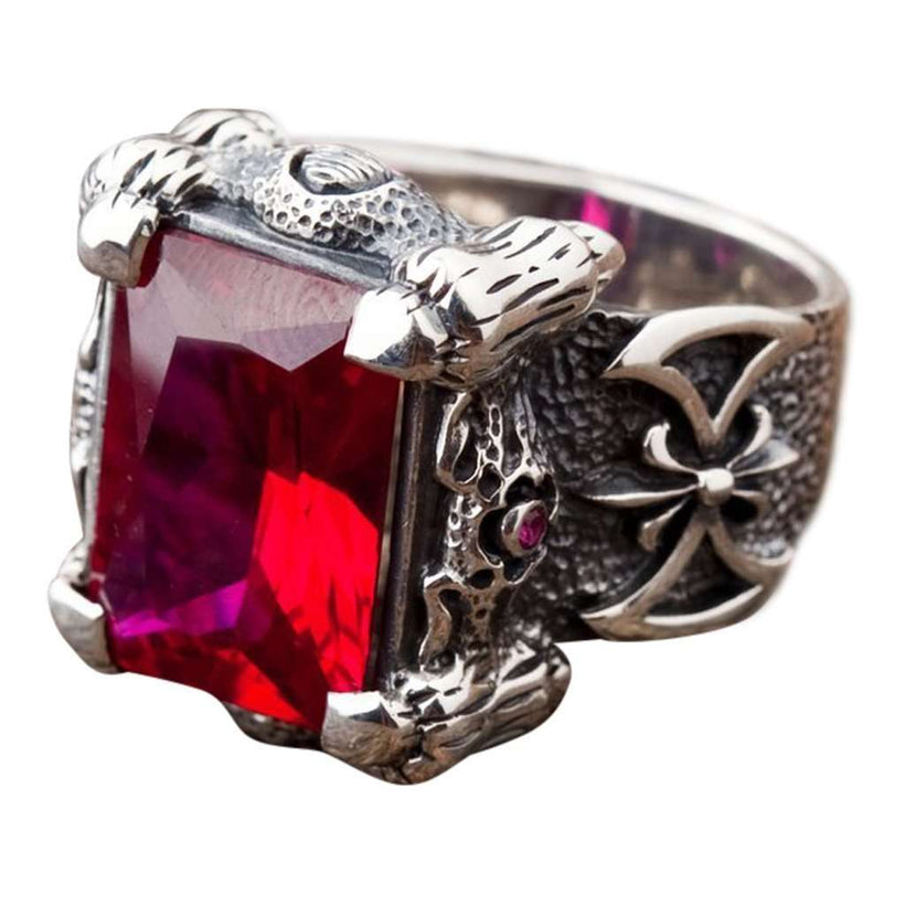 Ruby Claw Gothic Ring