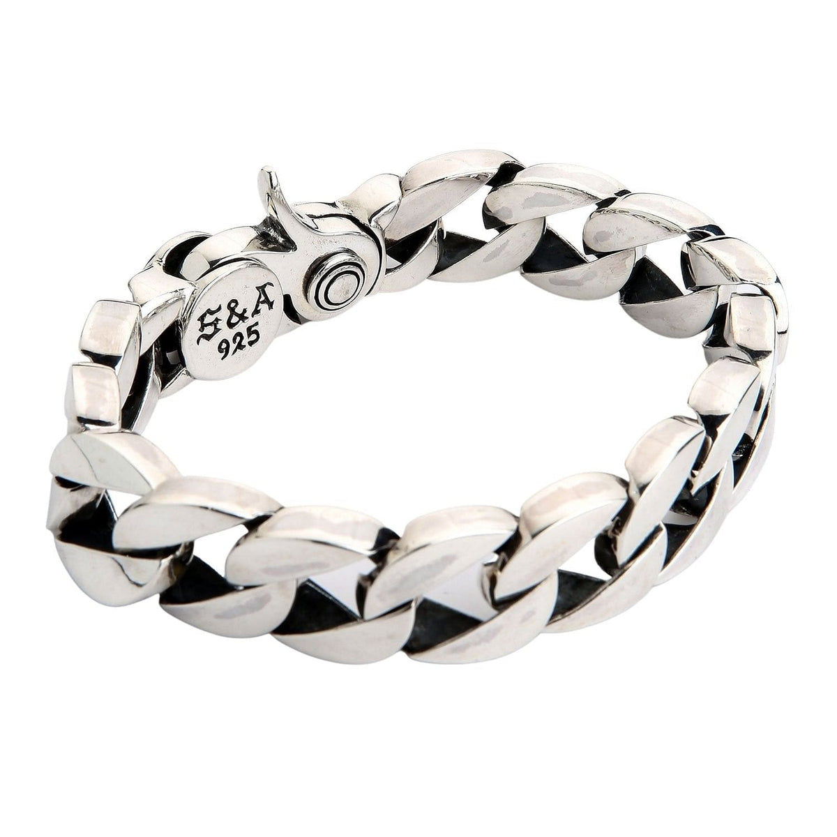 Sterling Silver Men's Curb Bracelet