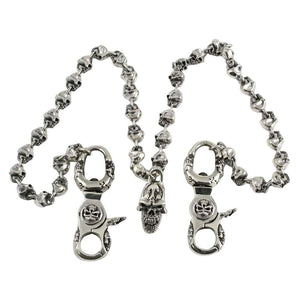 Sterling Silver Phantom Skull Wallet Chains