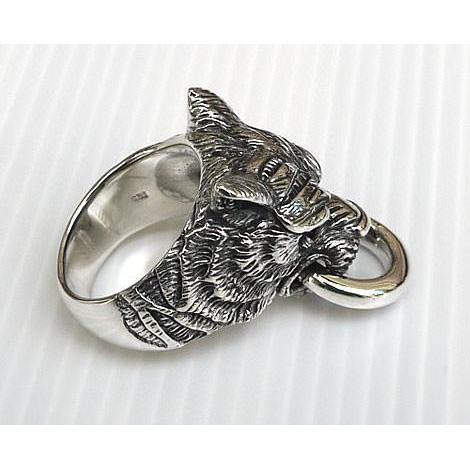 Sterling Silver Tiger Head Ring