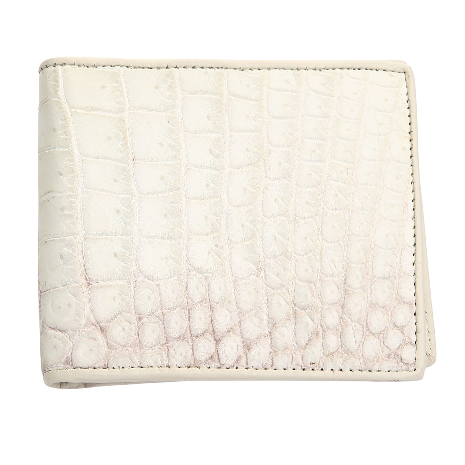Shadow Mock Croc Leather Wallet White / One Size / Shadow