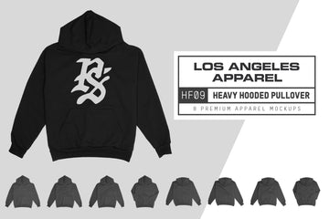 Custom Los Angeles Apparel - 10oz 50/50 Fleece Wide Crew - DTLA Print