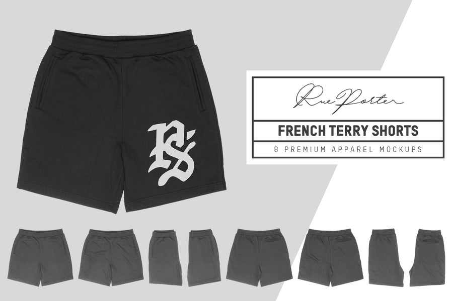 Download Rue Porter French Terry Shorts Mockups Pixel Sauce