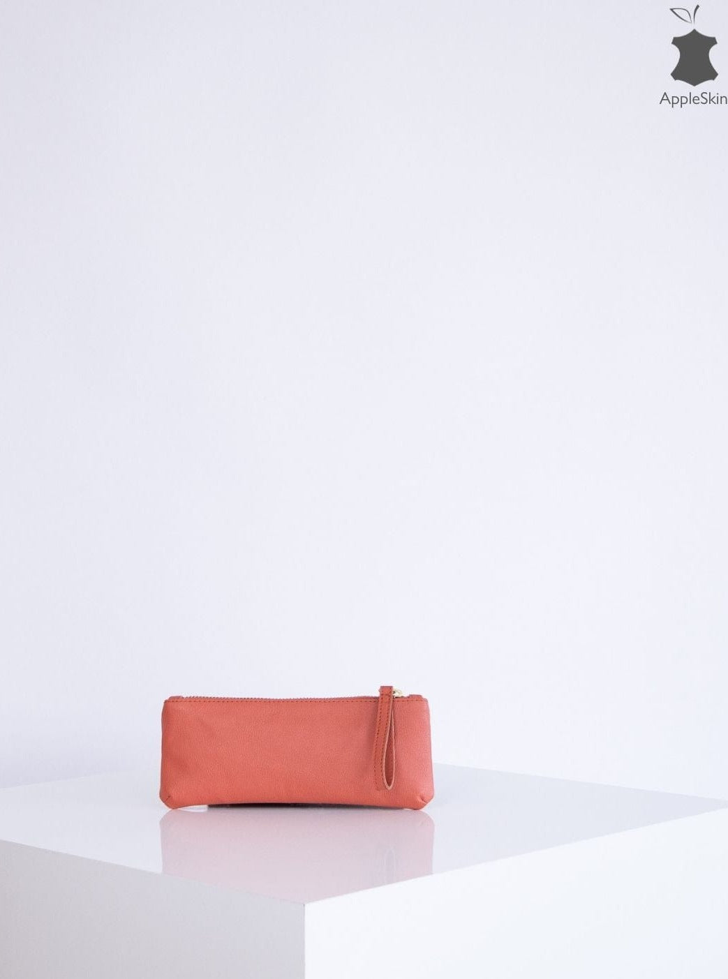 Sustainable Orange Vegan Pencil Case in Apple Leather, eco-friendly. - Slow  Nature®
