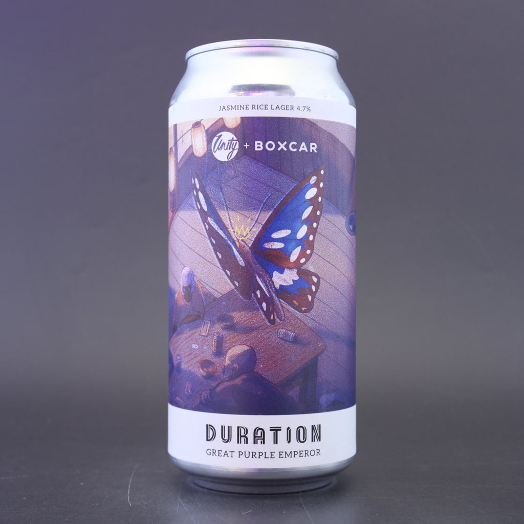 Duration  Boxcar  Unity - Great Purple Emperor - 4.7% (440ml) - Ghost Whale