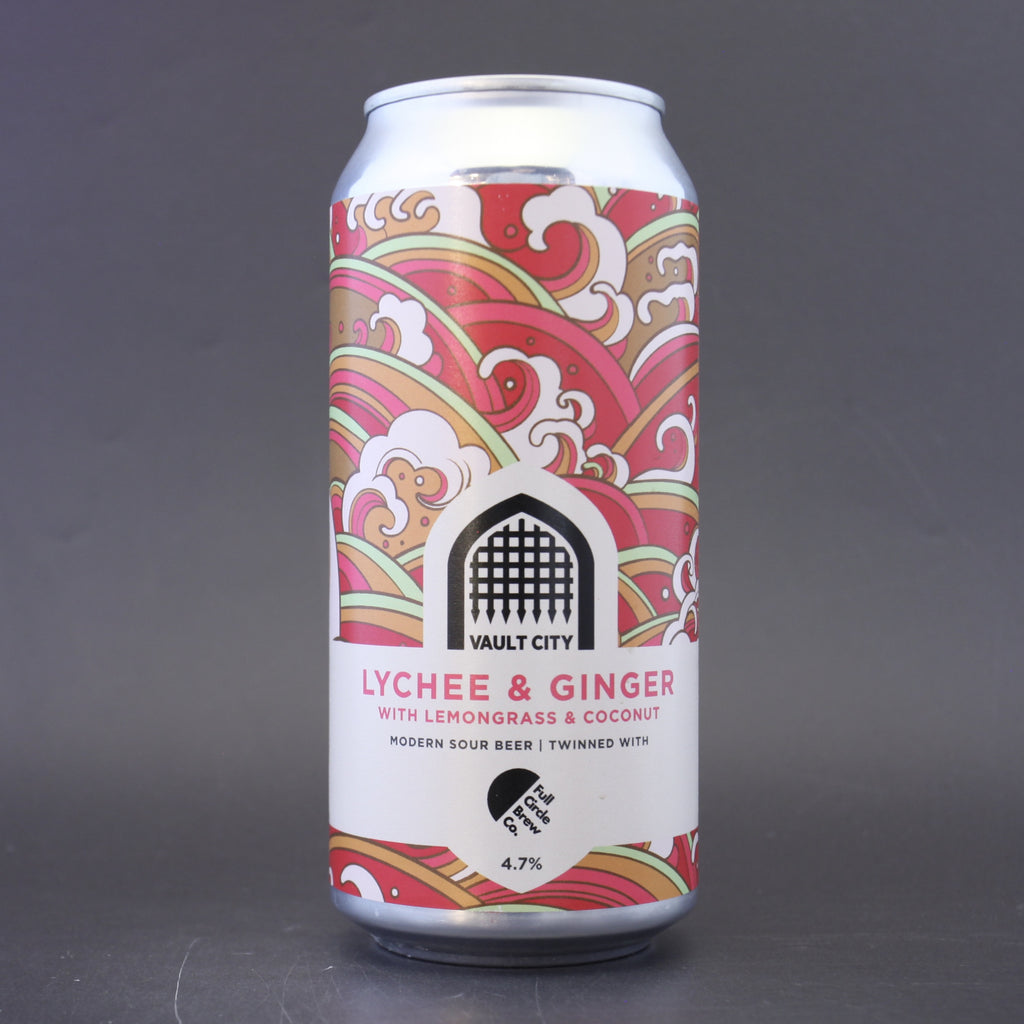 Vault City  Full Circle Brew Co - Lychee & Ginger - 4.7% (440ml) - Ghost Whale