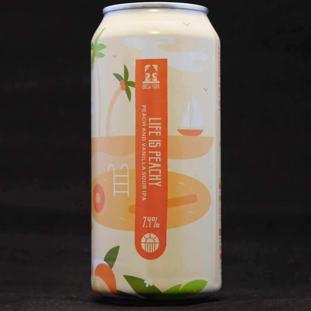 Brew York - Life Is Peachy - 7.4% (440ml) - Ghost Whale