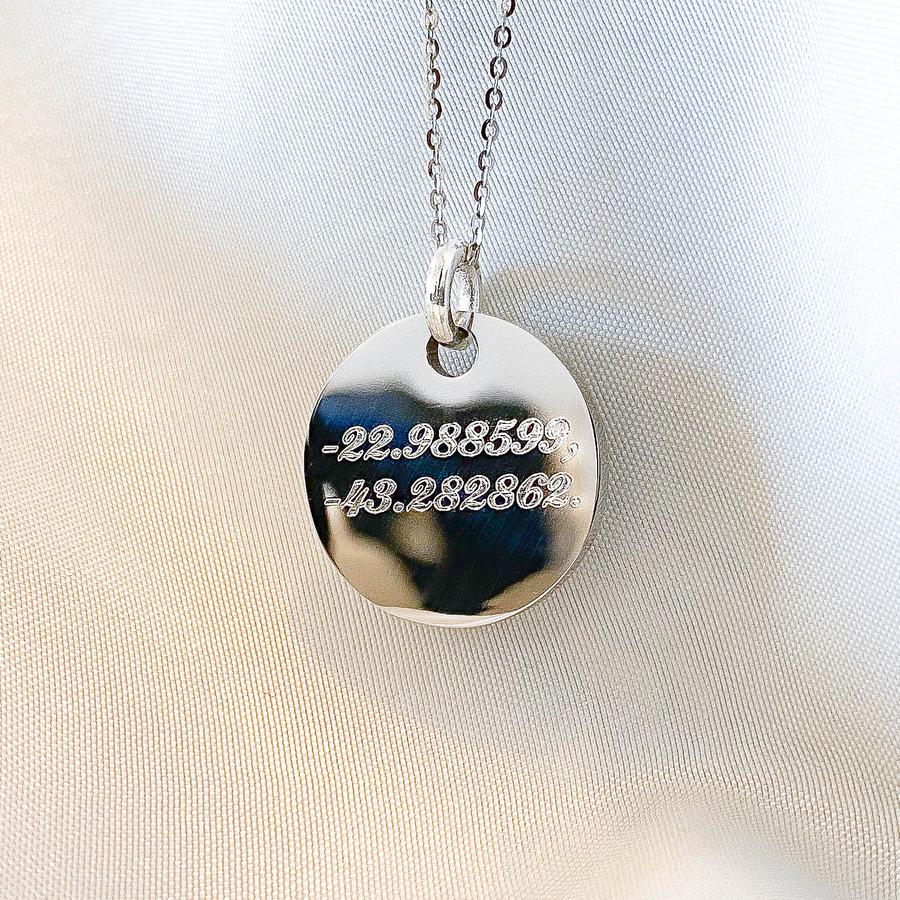 Coordinates Disk Necklace - TSH Jewelry