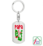 Papa Elf Stainless Steel Keychain