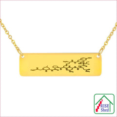 The Oxytocin formula diagram pendant from the RiseShed DOSe of Hormone Mollecule Collection