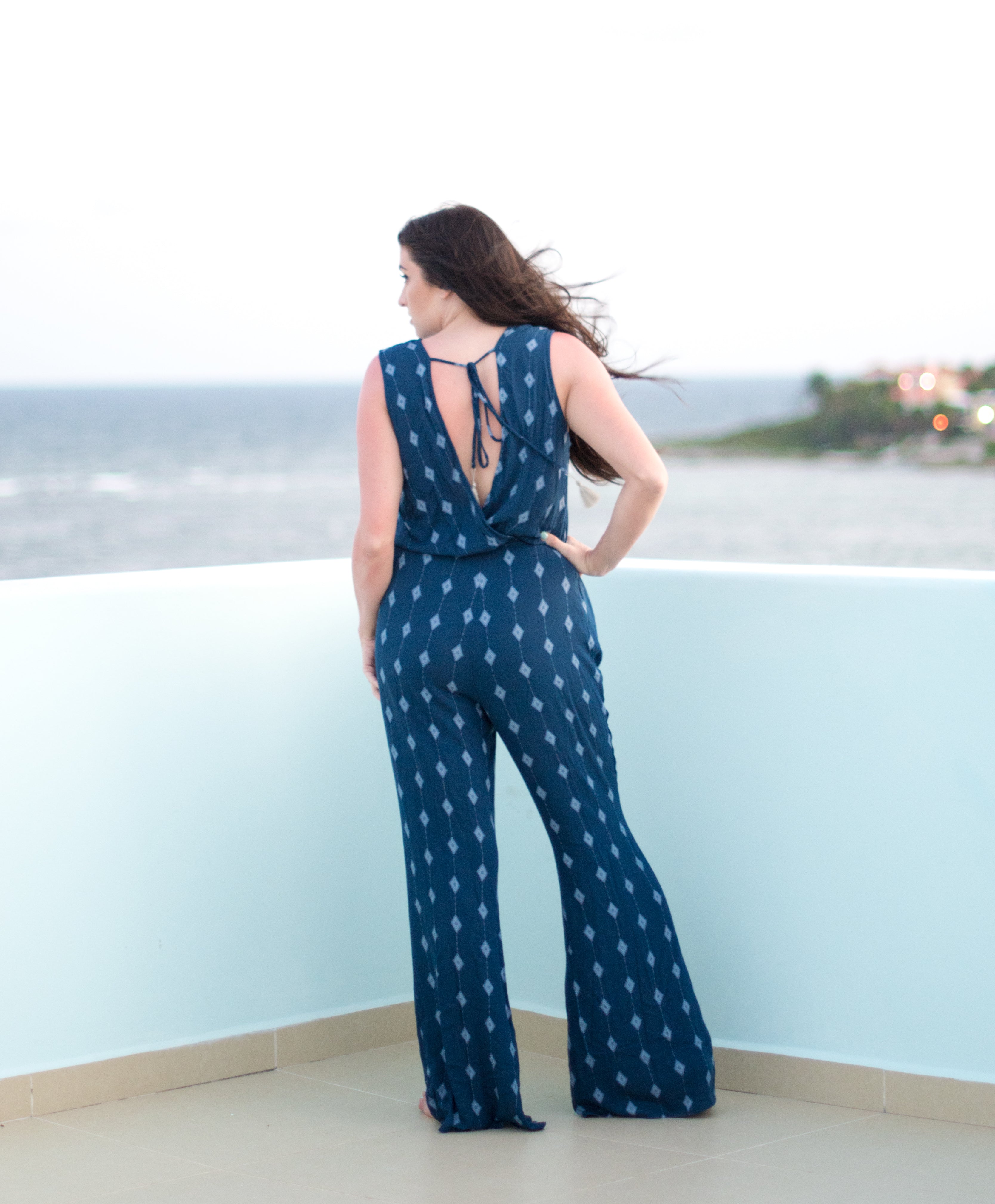 denim and diamond jumpsuit