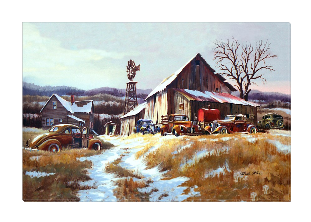 "Winter Farm" Canvas – Dale Klee Art Gallery