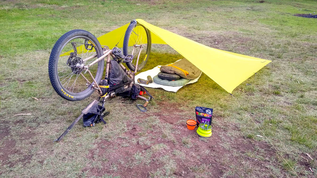 escapist tarp bikepacking shelter