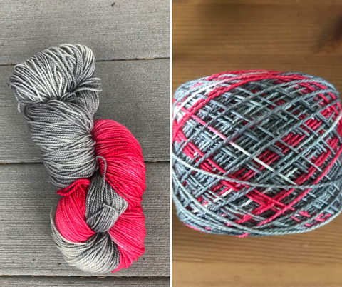 Hand-dyed Kraemer Yarn, in the skein and caked