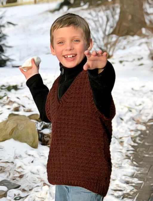 Checker Boy Vest - Designed by Judy Head