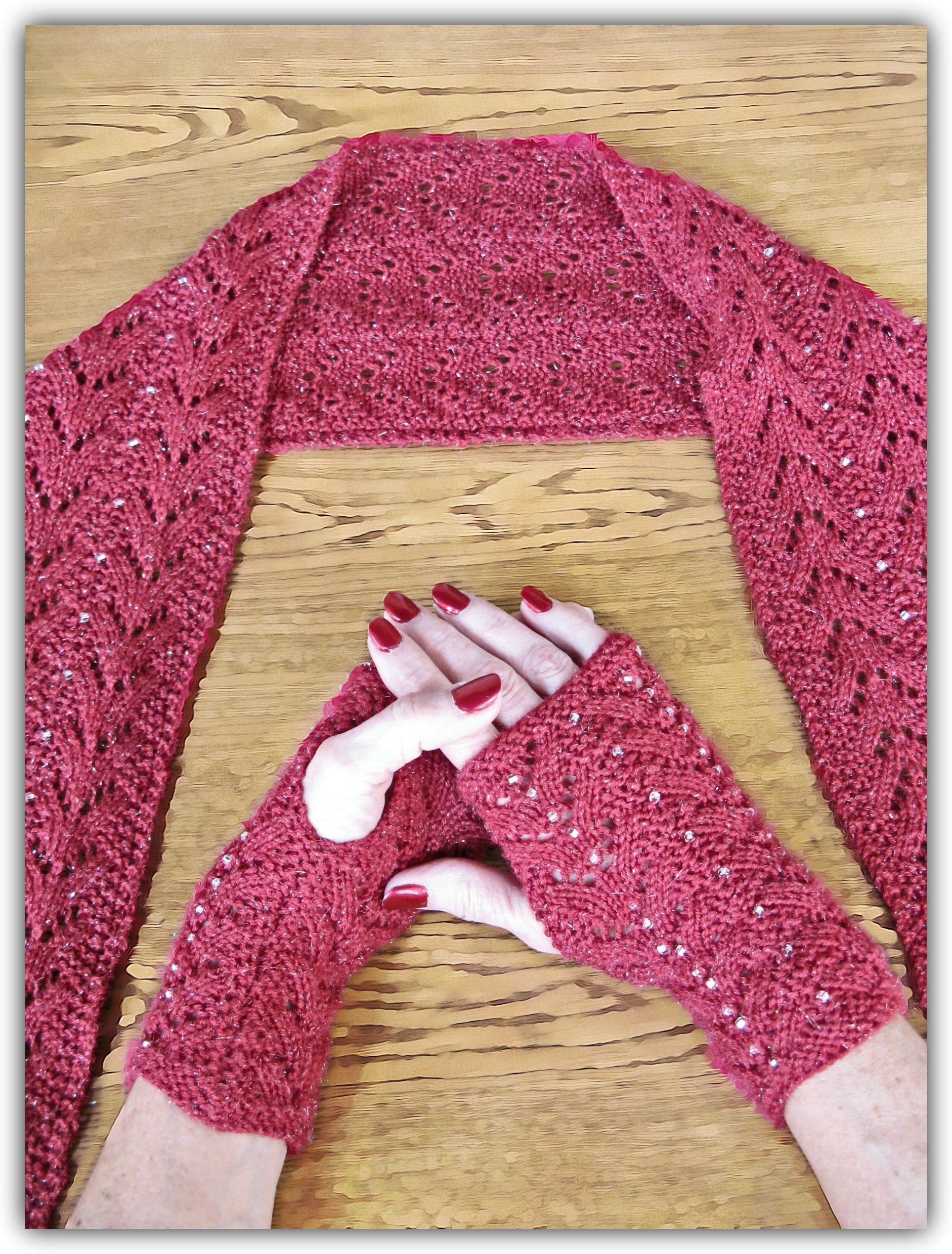 lace fingerless gloves knitting pattern