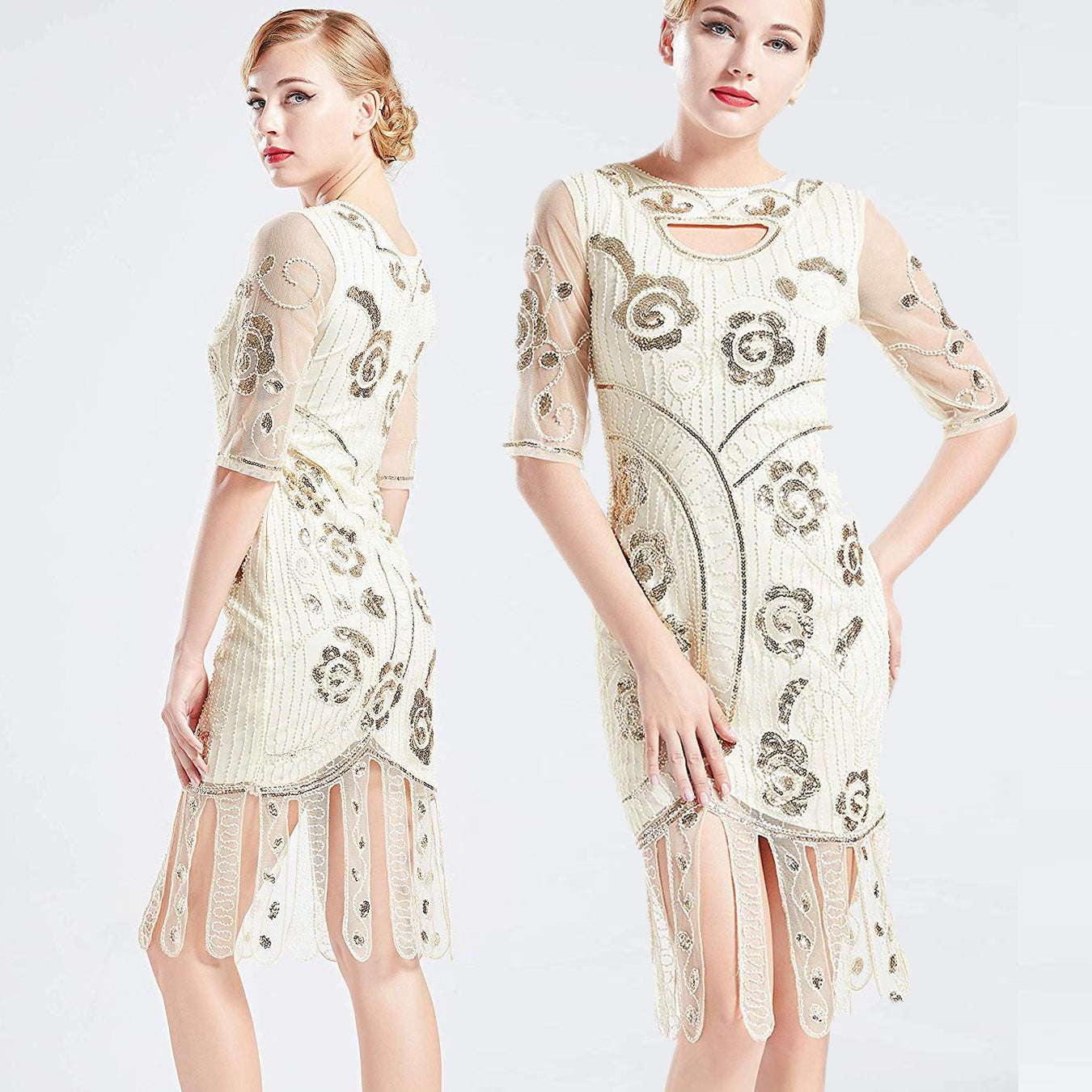 beaded gatsby dress