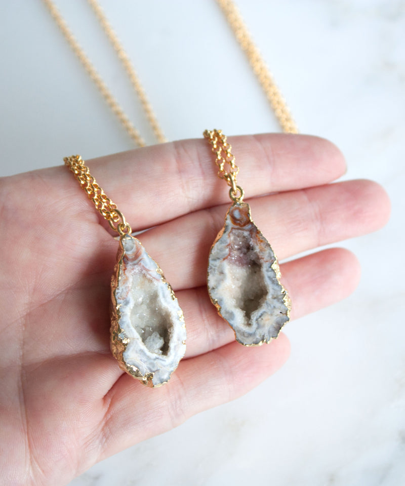 Jane Geode Pendant Necklace | Dark – Pure Indigo Design