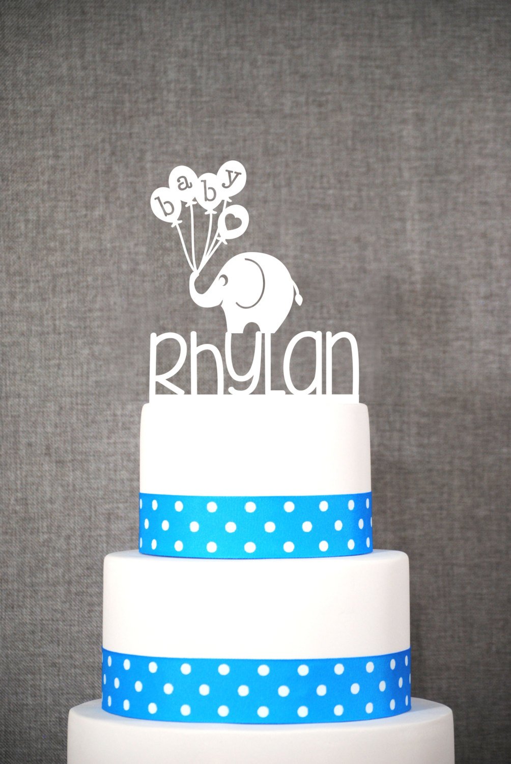 elephant baby shower cake topper