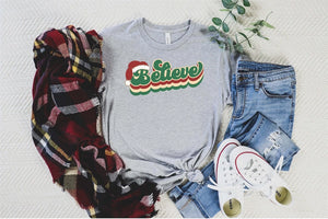 Belive Santa Hat Tee - Sweet Chic Boutique