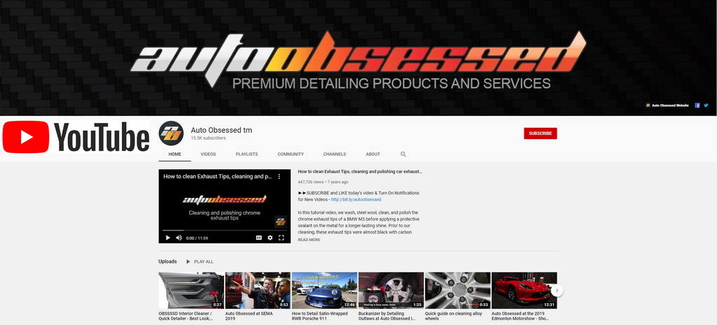 Auto Obsessed YouTube Channel How-To Tutorials Car Detailing