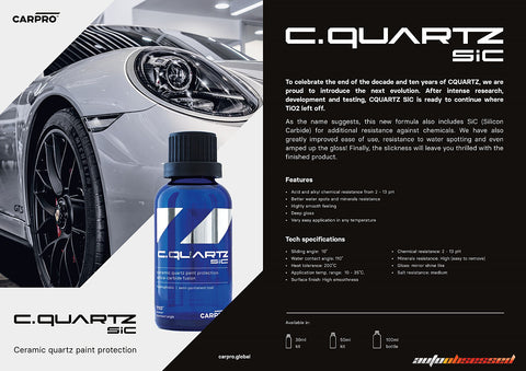 CarPro Cquartz SIC Ceramic Coating - Auto Obsessed CarPro Canada