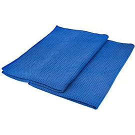 Waffle-Weave Window and Glass Microfiber Cleaning Towel 400 gsm, 16 in. x  16 in.