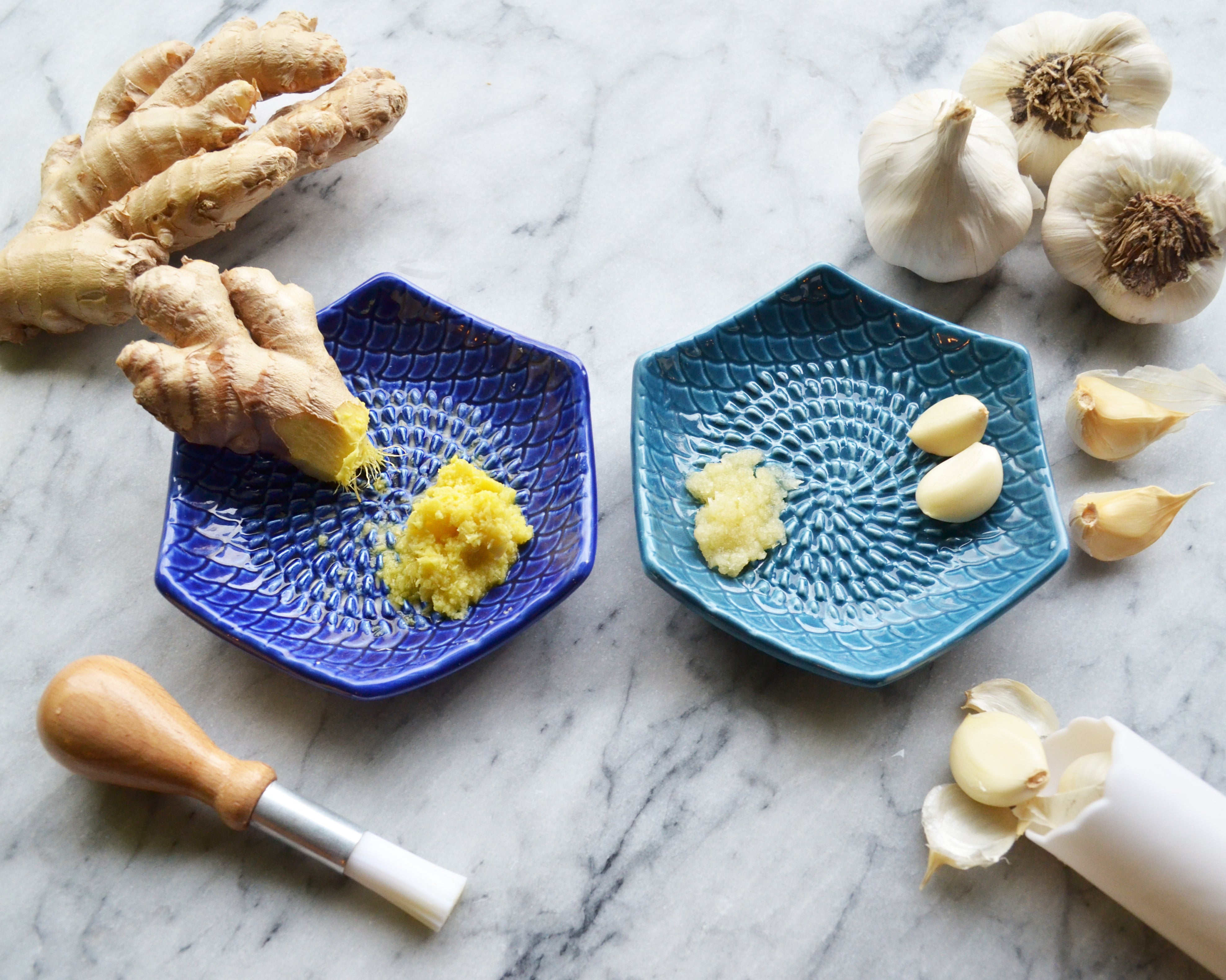 The Grate Plate - Ceramic Grater, Teal