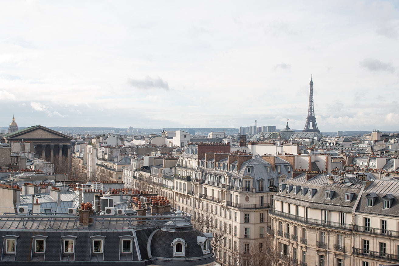 Black and White Eiffel Tower Window View - Everyday Parisian