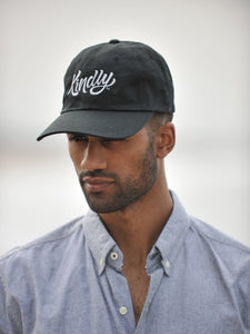 Monterey Dad Hat - Black/Grey - Embroidered Kindly Logo