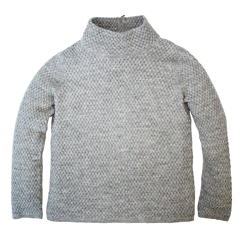 Download Beyond Threads Zip Back Alpaca Mock Neck Pullover Sweater