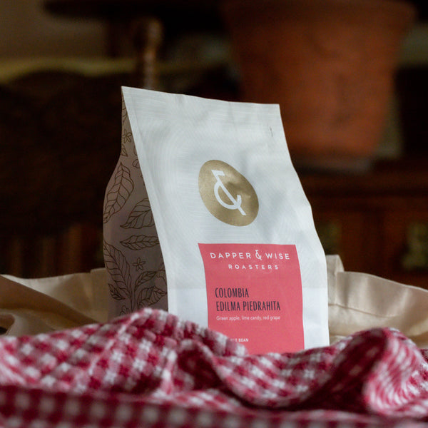 Bag of Edilma Piedrahita Coffee On a blanket