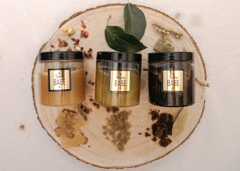 Coffee Babe Matcha Babe Sugar Babe Peels For Skin Exfoliation