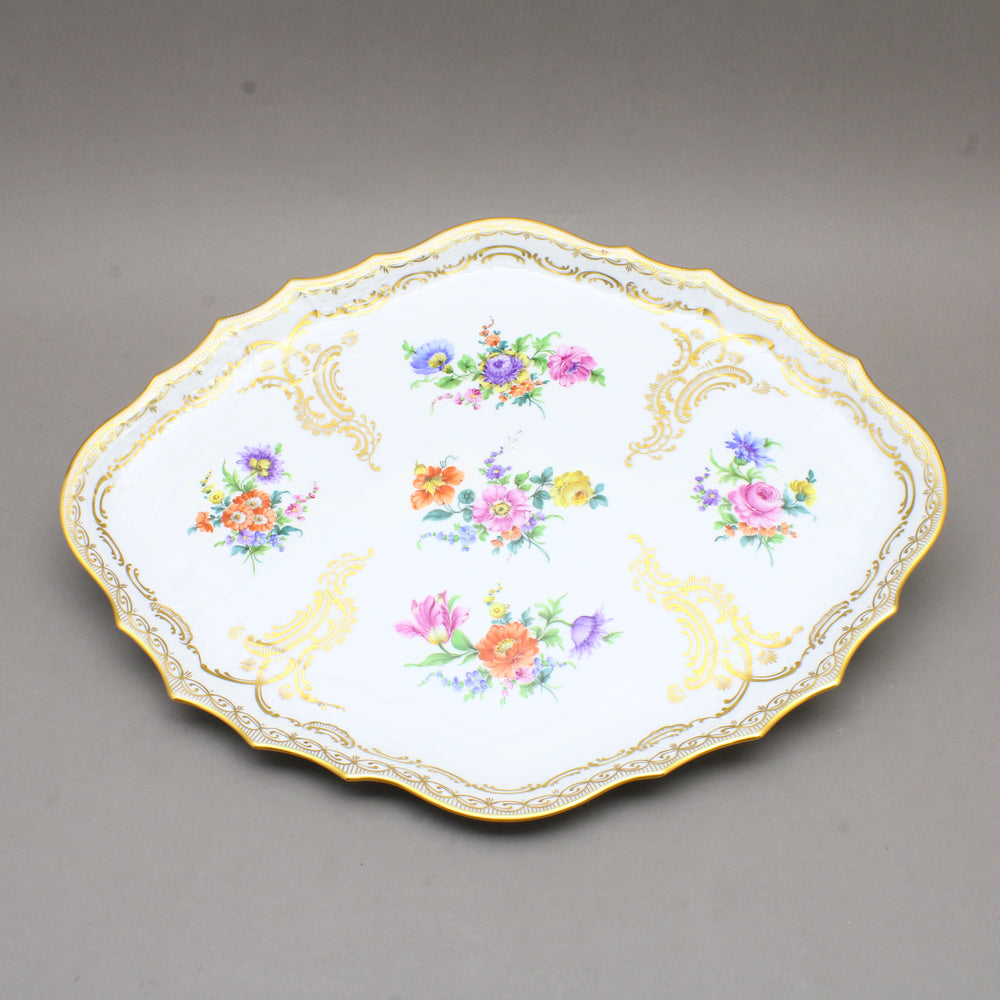 CARL THIEME Dresden Hand-Painted Floral Spray Tray