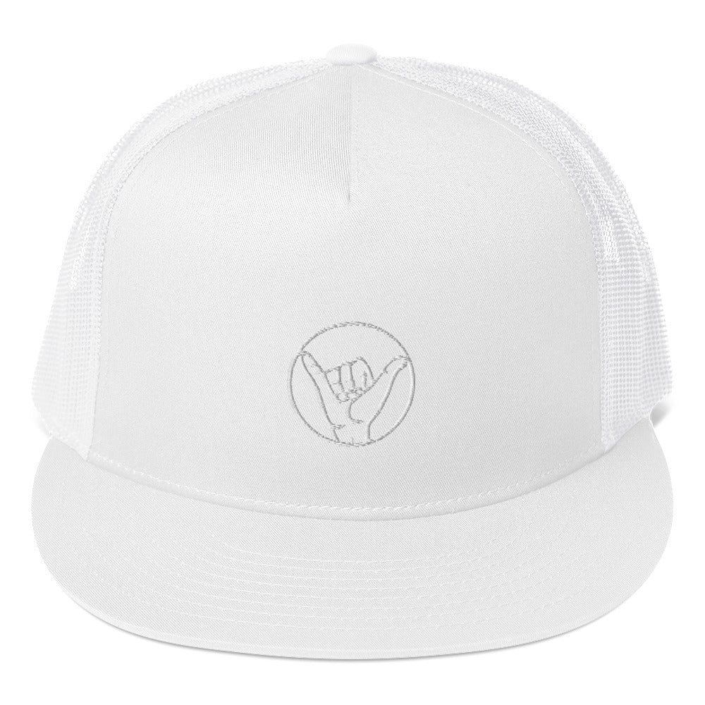 Bucket Hat - White Shaka Logo – South Bay Board Co.