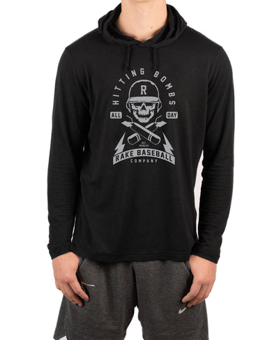 Rake Baseball Company Catcher Drip Hoodie Youth M / Gray