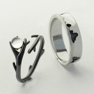 Moonlight Forest Couple s925 Ring -Rings My Zen Temple