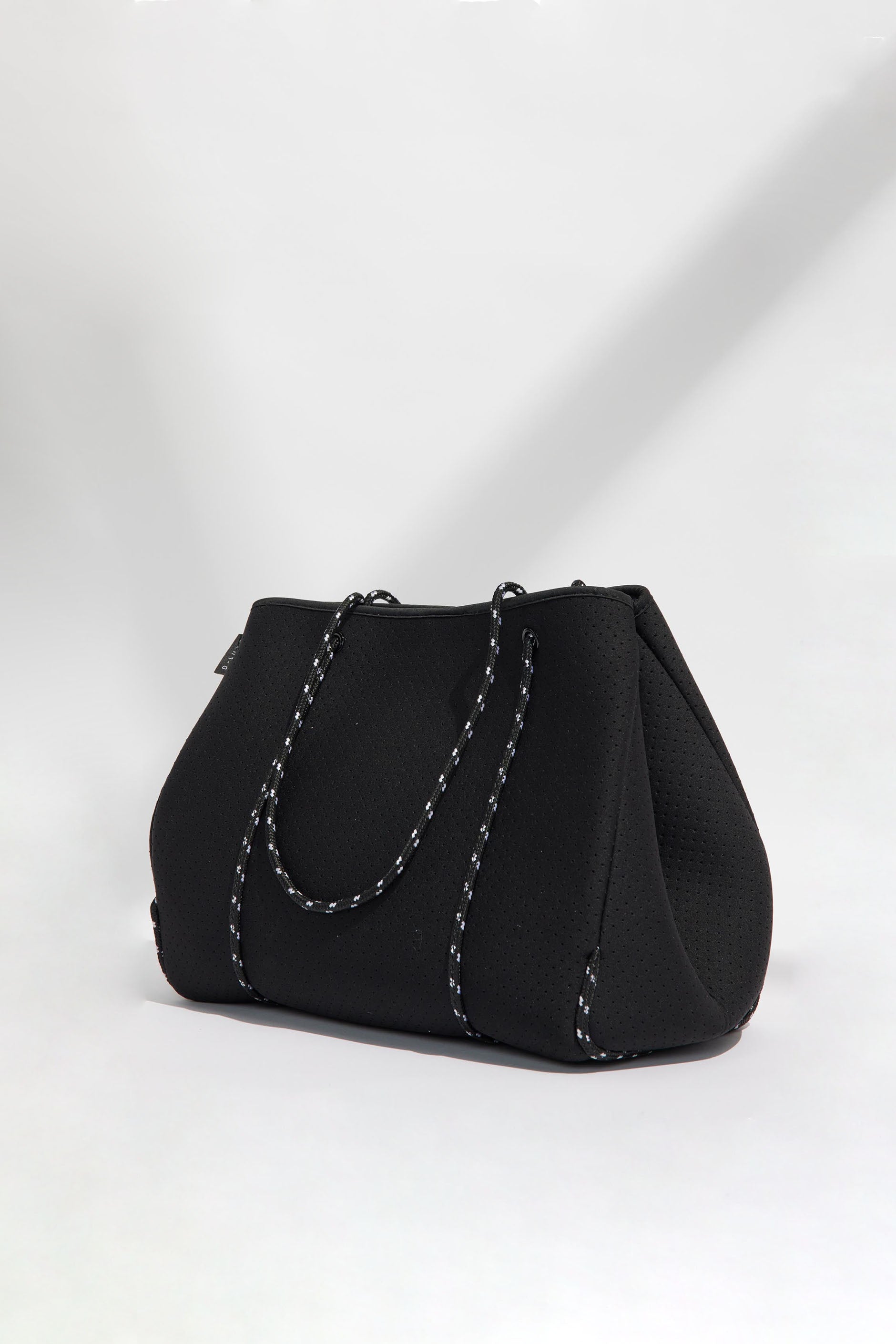 D-Luxe Punched Neoprene Tote — Black