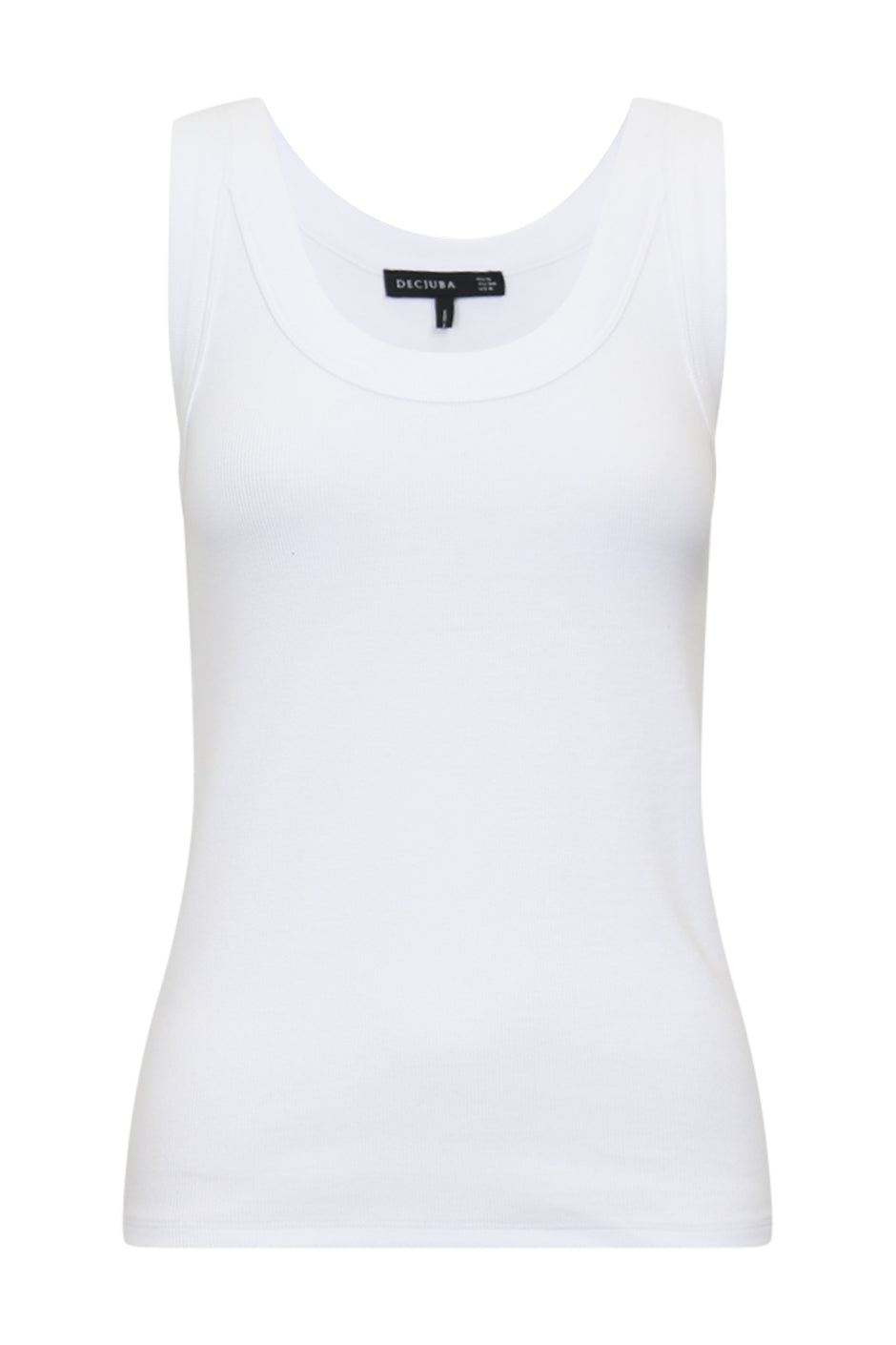 Rosalie Scoop Neck Tank — Bright White