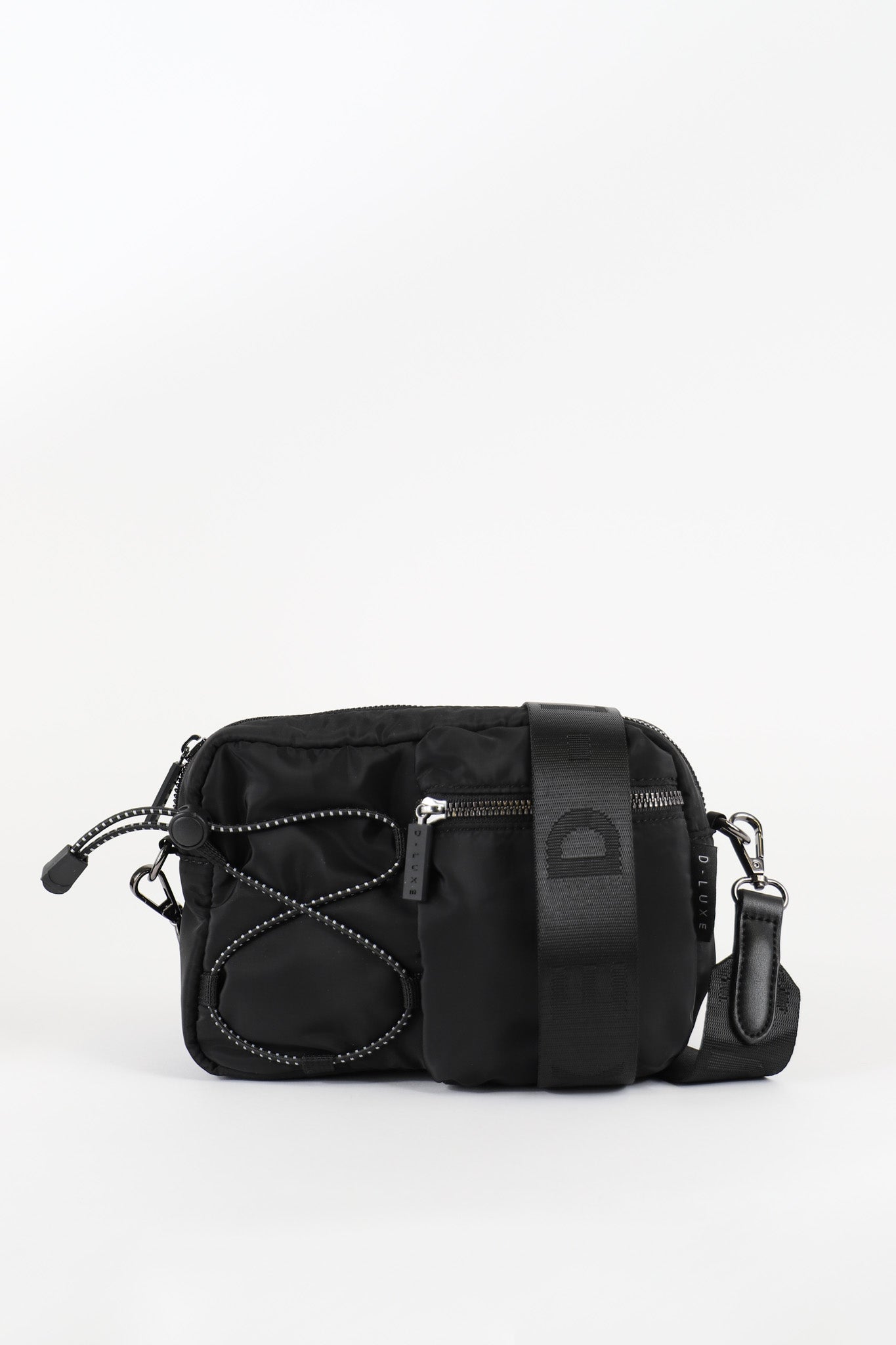 D-Luxe Padded Crossbody Bag — Black