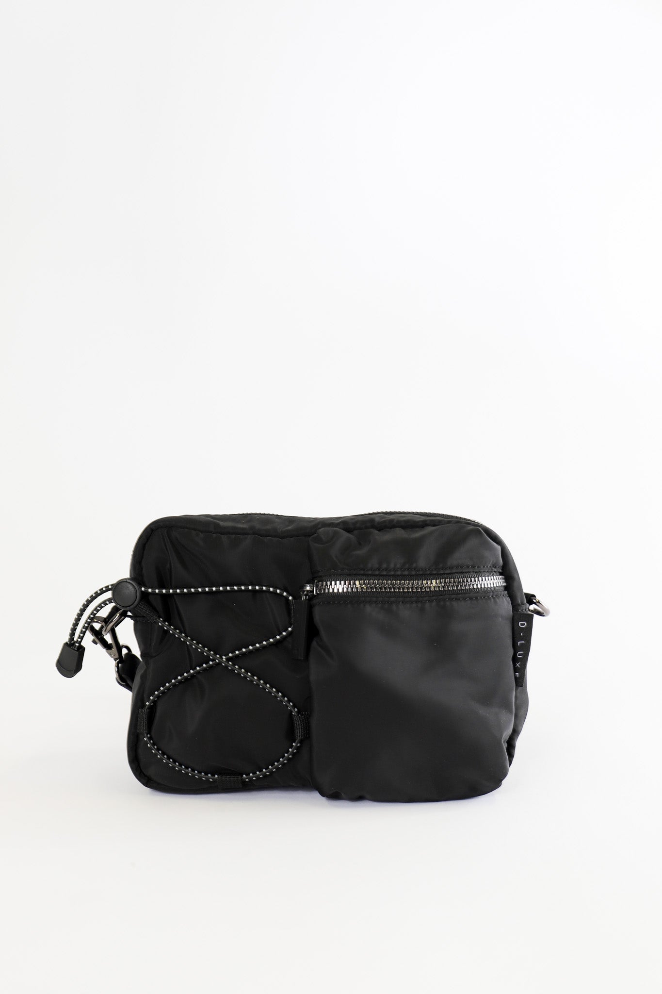 D-Luxe Quilted Crossbody Bag — Black