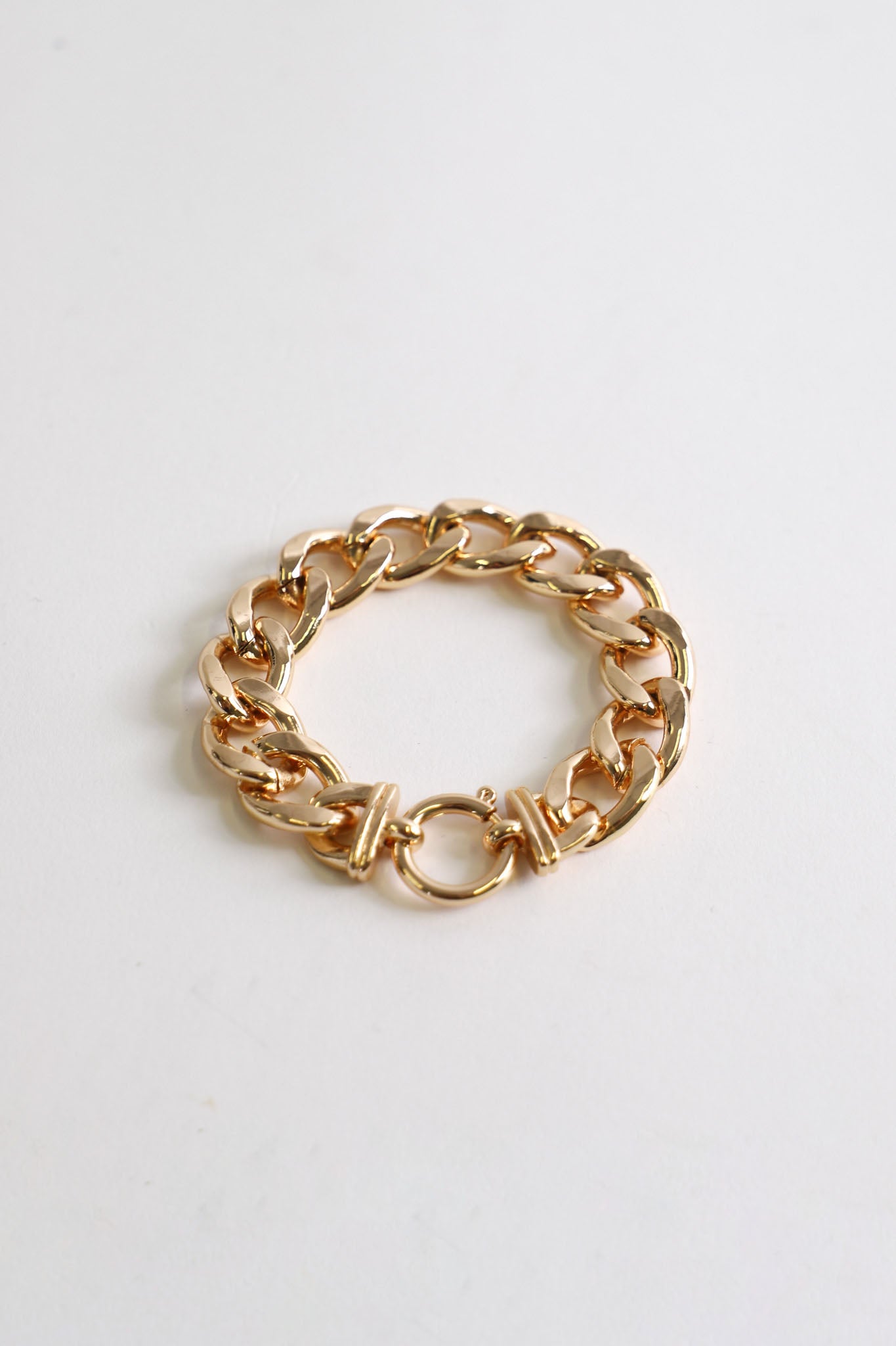 Estelle Chunky Link Gold Plated Chain Bracelet  Oliver Bonas