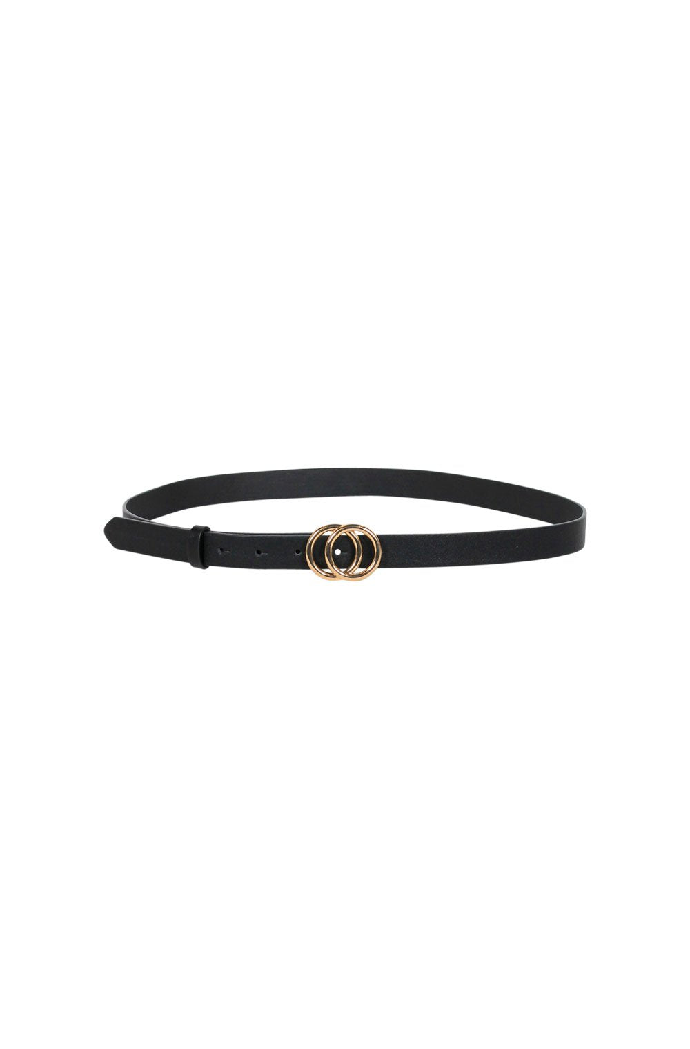 Double Circle Belt — Black/Gold