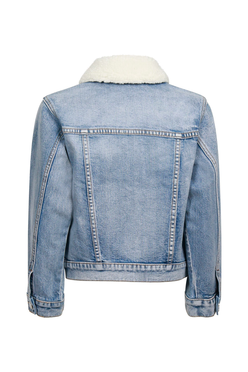 Girls Sherpa Trim Denim Jacket – DECJUBA