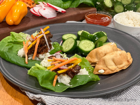 Shredded Beef Lettuce Wraps - Beef Shanks/Soup Bone Recipes - Wells Farms Premium Beef and Pork - Local Meats near Madison, Wisconsin