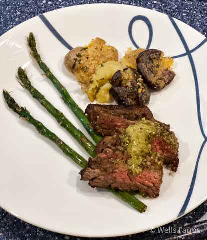 Pesto Butter Skirt Steak